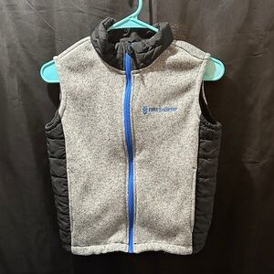 Free Country Black and Gray Vest with Green Accents